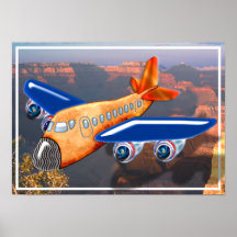 Amazing Airplane Aerial View Poster