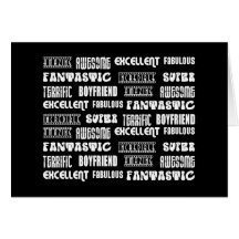 Amazing Awesome Excellent Fabulous... Boyfriend Greeting Card