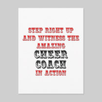 Amazing Cheer Coach In Action Post Cards
