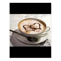 Amazing coffee photo postcards
