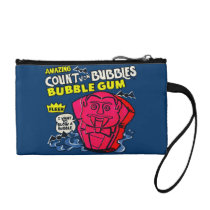 funny, advertising, amazing count von bubbles, vintage, bubble gum, retro, humor, cool, cute, sweet, candy, sugar, fun, bubblegum, vintage advertising, key coin clutch, [[missing key: type_bagettes_ba]] with custom graphic design