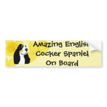 Amazing English Cocker Spaniel Bumper Sticker