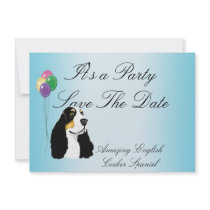 Amazing English Cocker Spaniel Personalized Invitation
