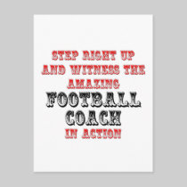 Amazing Football Coach In Action Post Card