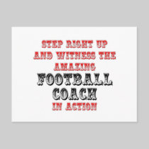 Amazing Football Coach In Action Postcard