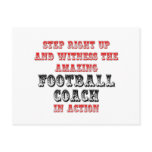 Amazing Football Coach In Action Postcard