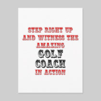 Amazing Golf Coach In Action Postcards