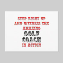 Amazing Golf Coach In Action Postcard