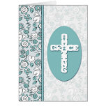 Amazing Grace Bluebird Doodles Personalized Greeting Card