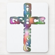 Amazing Grace Cross Mouse Pad