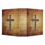 Amazing Grace Cross on Vintage Music Sheet Vinyl Binder
