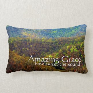 Amazing Grace How Sweeet The Sound Mountains Throw Pillows