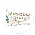 Amazing Grace Round Stickers