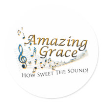 Amazing Grace Round Stickers