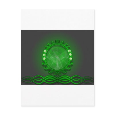 Amazing green design postcard by adamthechef