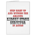 Amazing Kidney Stone Survivor In Action Greeting Cards