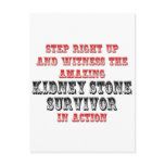 Amazing Kidney Stone Survivor In Action Postcard