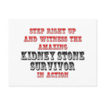 Amazing Kidney Stone Survivor In Action Postcards