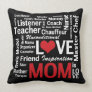 Amazing Multitasking Mom Red and Black Pillow