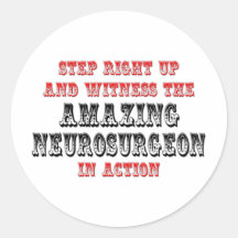 Amazing Neurosurgeon In Action Round Sticker