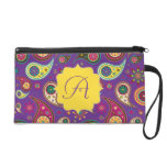 Amazing Paisley in Purple Clutch Wristlet Purse