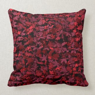 Amazing Red Decorative Floral Pillow