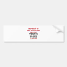 Amazing Tennis Coach In Action Bumper Stickers