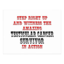 Amazing Testicular Cancer Survivor In Action Postcard