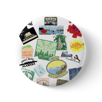 Amazing Travel Collage Pinback Button
