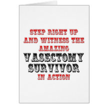 Amazing Vasectomy Survivor In Action Greeting Cards