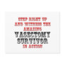 Amazing Vasectomy Survivor In Action Postcard
