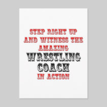 Amazing Wrestling Coach In Action Postcards