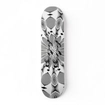 AmazingMe Skateboard in Monochrome- Abstract