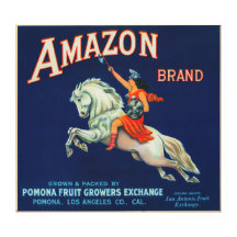 Amazon Orange LabelPomona, CA Gallery Wrap Canvas