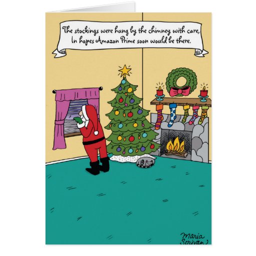 Amazon Prime Christmas Joke Card  Zazzle