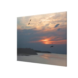 Amazon River Sunset Canvas Print