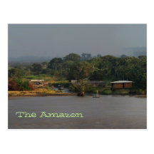 Amazon River Village Photo Postcard