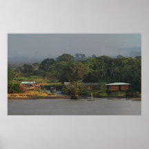 Amazon River Village Poster