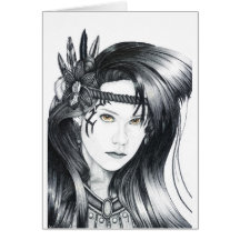 Amazon Warrior - Blank Greetings Card