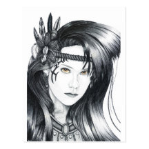 Amazon Warrior - Blank Postcard