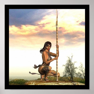 Amazon Warrior Poster by CyberGenie