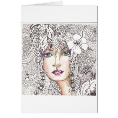 amazon woman greeting cards by angelpainter1
