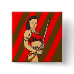 Amazon Women and Sword Buttons