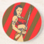 Amazon Women and Sword Drink Coaster