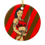 Amazon Women and Sword Ornament