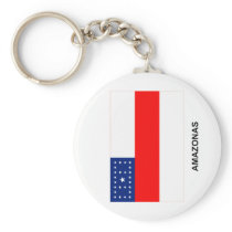 Amazonas, Brazil Flag Keychain