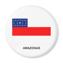 Amazonas, Brazil Flag Refrigerator Magnets