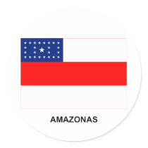 Amazonas, Brazil Flag Round Sticker