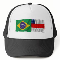 Amazonas & Brazil Waving Flags hats by Vexillophile Amazonas & Brazil Waving Flags hats