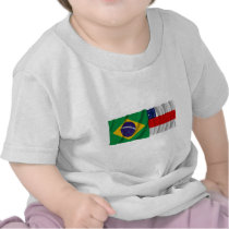 Amazonas & Brazil Waving Flags Tee Shirt